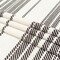 1 Yard Off-White and Dark Brown Striped Loosely Woven Cotton Twill Fabric